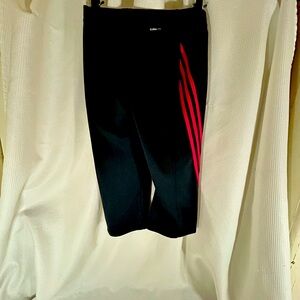 Adidas active athletic pants, black and pink woman